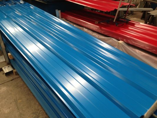 0.13-0.5mm Gi faliste pokrycie dachu, 60-95HRB faliste galwanizowane pokrycie metalu