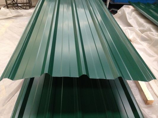 0.13-0.5mm Gi faliste pokrycie dachu, 60-95HRB faliste galwanizowane pokrycie metalu