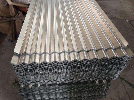 1000-6000 mm Płytka stalowa falista Metalowa Zero Spangle / Small Spangle